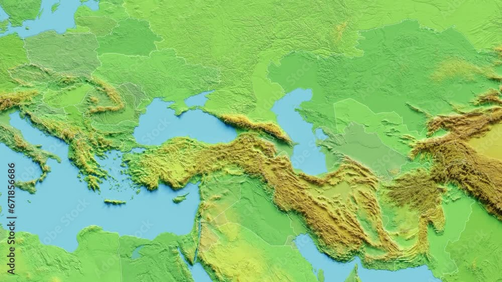 Georgia Map 3D animated with Borders Stock Video | Adobe Stock