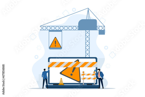 Website maintenance concept, coding and programming, in maintenance, technology, software development, Device updates, Software systems in maintenance, Software upgrade process on devices.