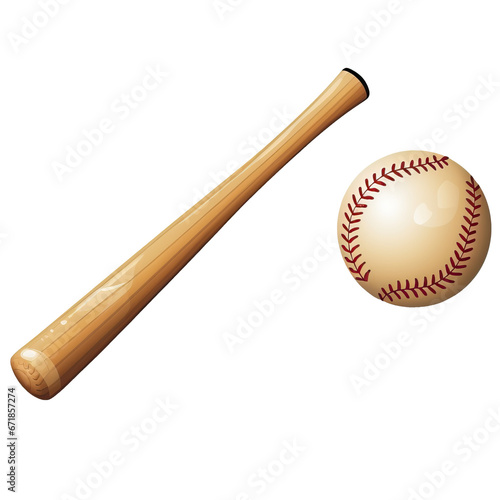 baseball ball and bat