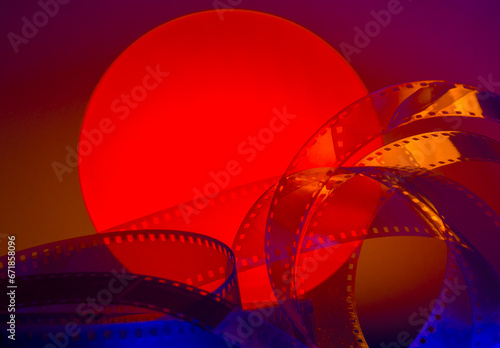 cinematic background with film strip