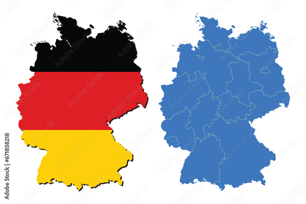 High detailed vector map - Germany