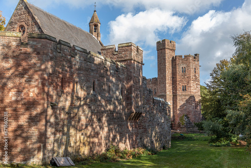 House attached to a entrance arch of a castle
