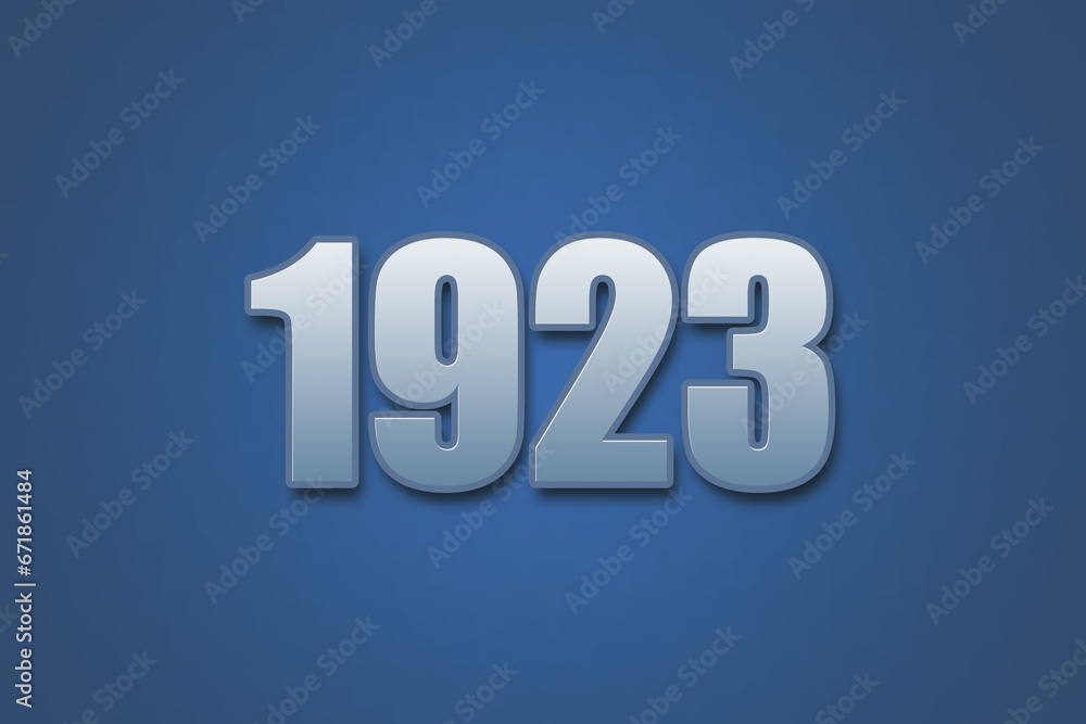 Year 1923 numeric typography text design on gradient color background. 1923 calendar year design. Year 1923 numeric typography text design on gradient color background. 1923 calendar year design.