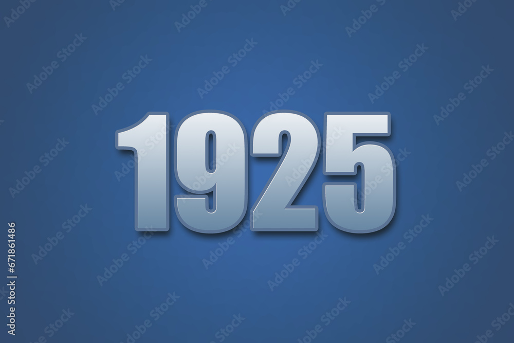 Year 1925 numeric typography text design on gradient color background. 1925 calendar year design. Year 1925 numeric typography text design on gradient color background. 1925 calendar year design.