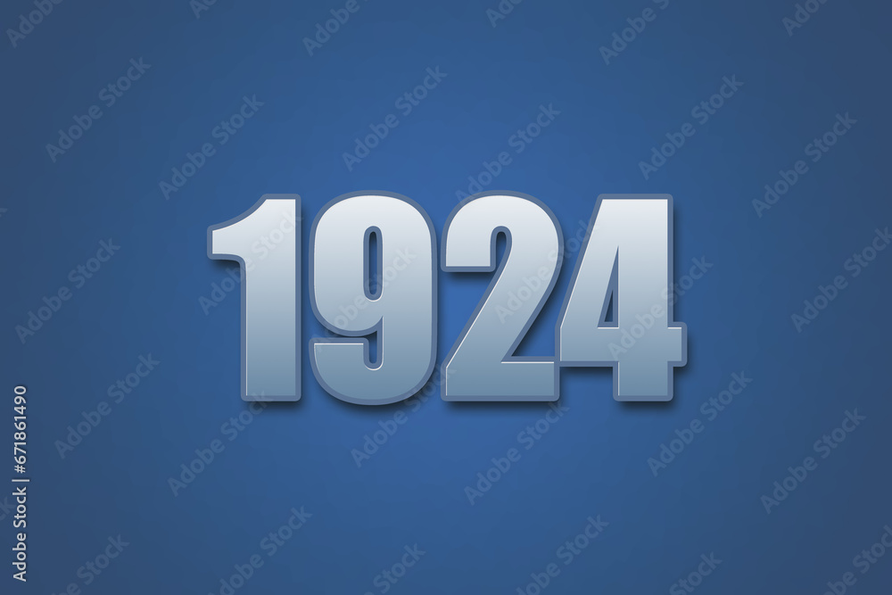 Year 1924 numeric typography text design on gradient color background. 1924 calendar year design. Year 1924 numeric typography text design on gradient color background. 1924 calendar year design.