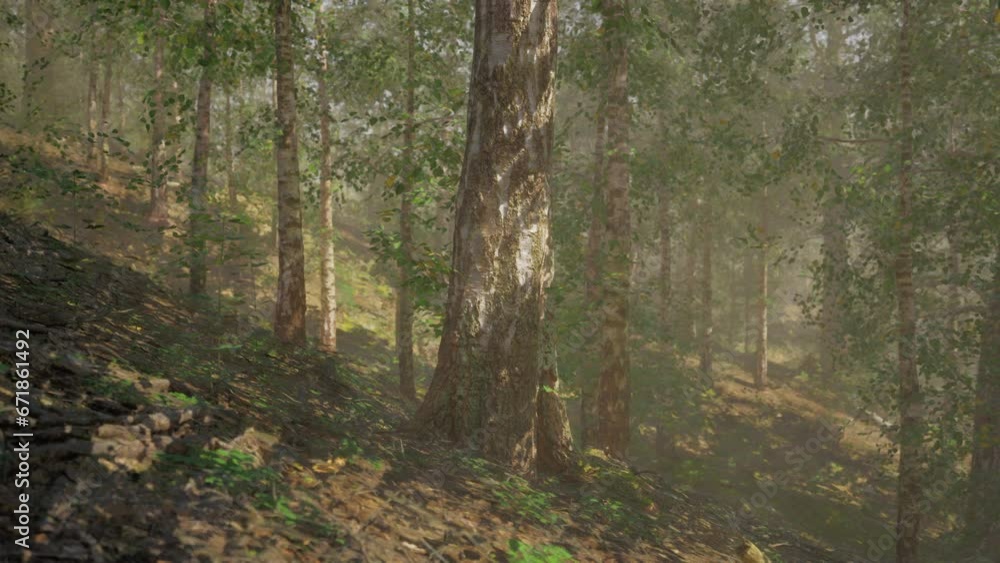 A dirt path in the middle of a forest A dirt path in the middle of a forest