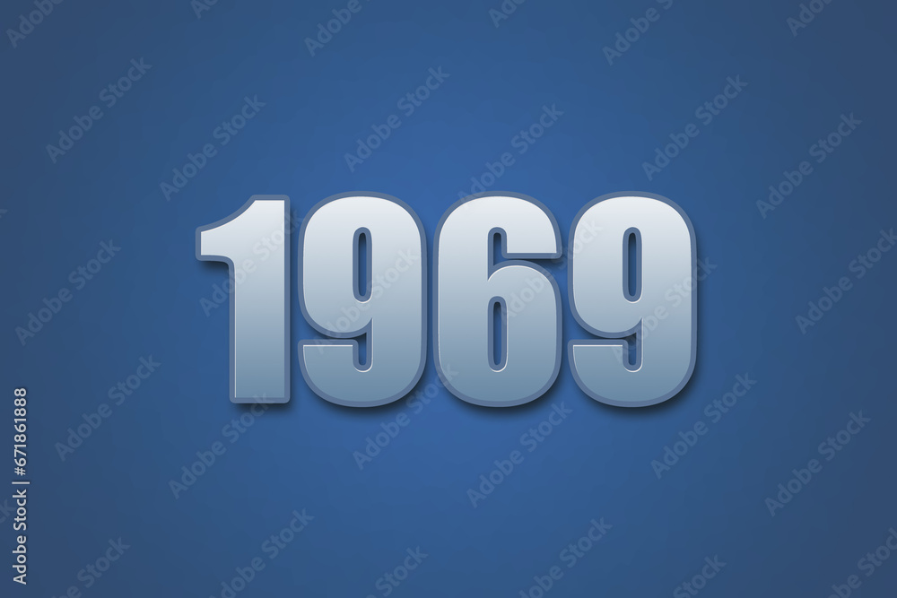 Year 1969 numeric typography text design on gradient color background. 1969 calendar year design. Year 1969 numeric typography text design on gradient color background. 1969 calendar year design.