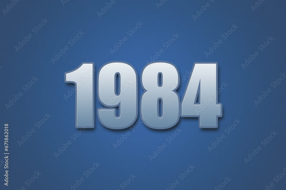 Year 1984 numeric typography text design on gradient color background. 1984 calendar year design. Year 1984 numeric typography text design on gradient color background. 1984 calendar year design.