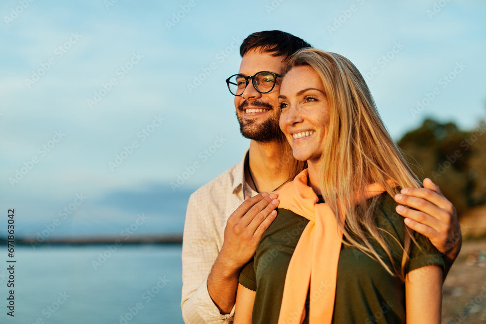 woman outdoor man couple outside happy lifestyle young romance together love summer fun happiness caucasian smiling romantic beautiful dating relationship travel vacation portrait freedom carefree