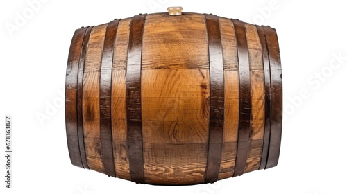 wooden barrel isolated on background