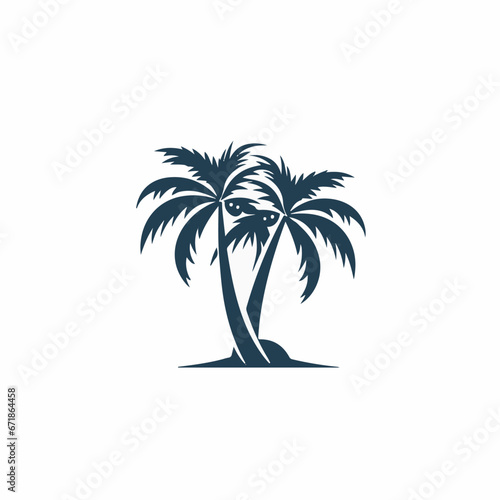 Palms in cartoon  doodle style. 2d vector illustration in logo  icon style. AI Generative