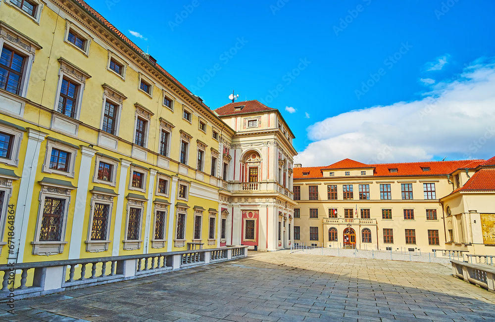 Michna Palace (Tyrs House) in Mala Strana, Prague, Czechia
