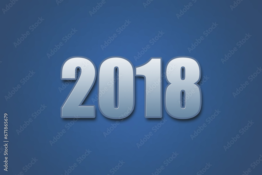 Year 2018 numeric typography text design on gradient color background. 2018 calendar year design. Year 2018 numeric typography text design on gradient color background. 2018 calendar year design.