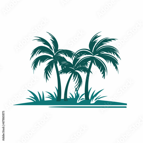 Palms in cartoon  doodle style. 2d vector illustration in logo  icon style. AI Generative