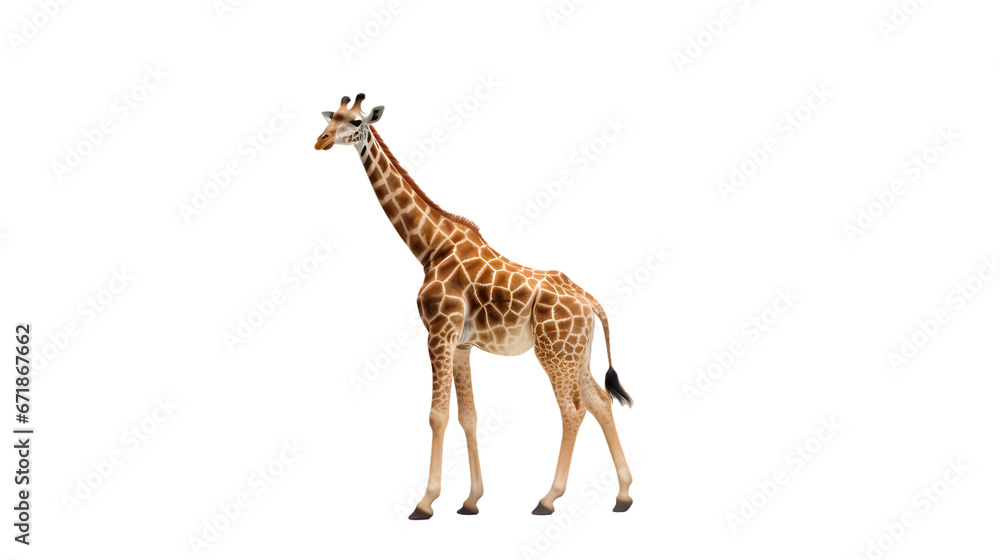 Obraz premium Giraffe on transparent background
