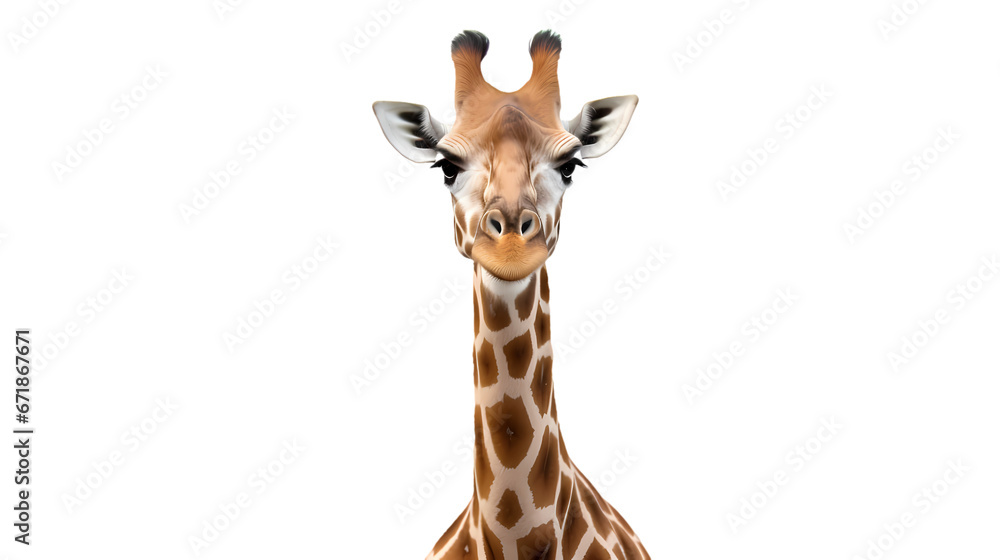 Obraz premium Giraffe on transparent background