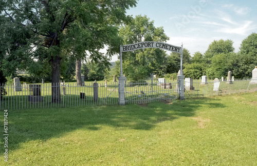 Historic Bridgeport Cemetery Established In 1839 Near Prairie du Chien, Wisconsin
