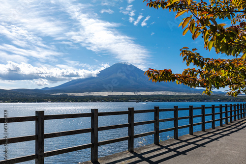 (山梨県ｰ風景)秋の山中湖と富士山１