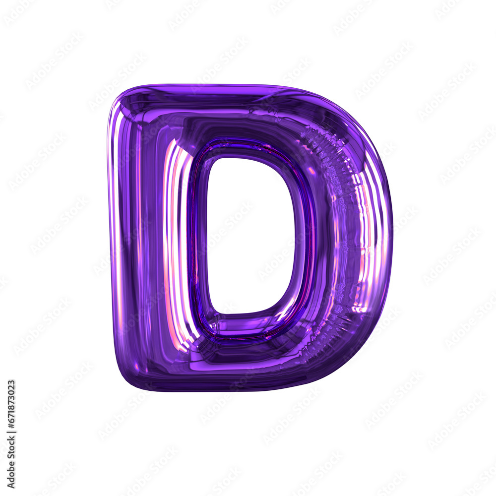 Inflatable symbol. letter d Inflatable symbol. letter d