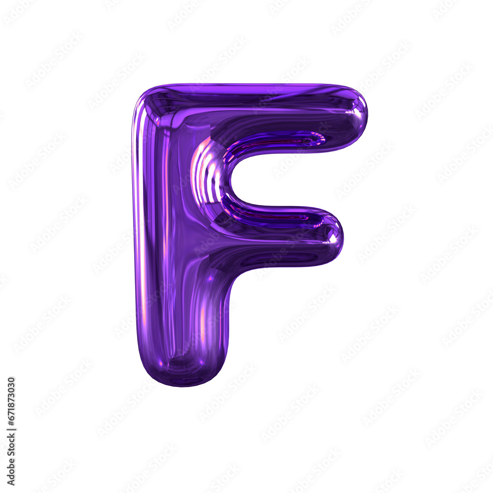 Inflatable symbol. letter f Inflatable symbol. letter f
