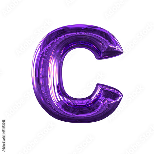 Inflatable symbol. letter c