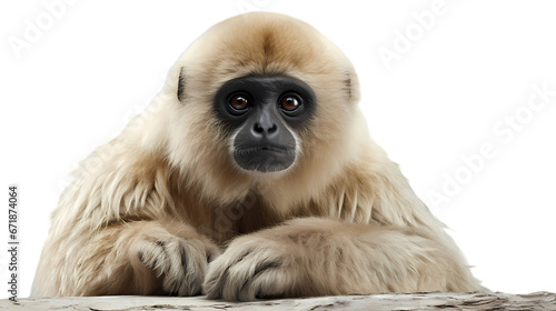 Gibbon on transparent background © feng