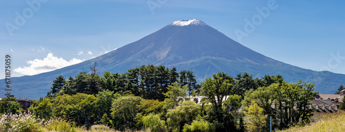 (山梨県ｰ風景パノラマ)河口湖畔から見る富士山