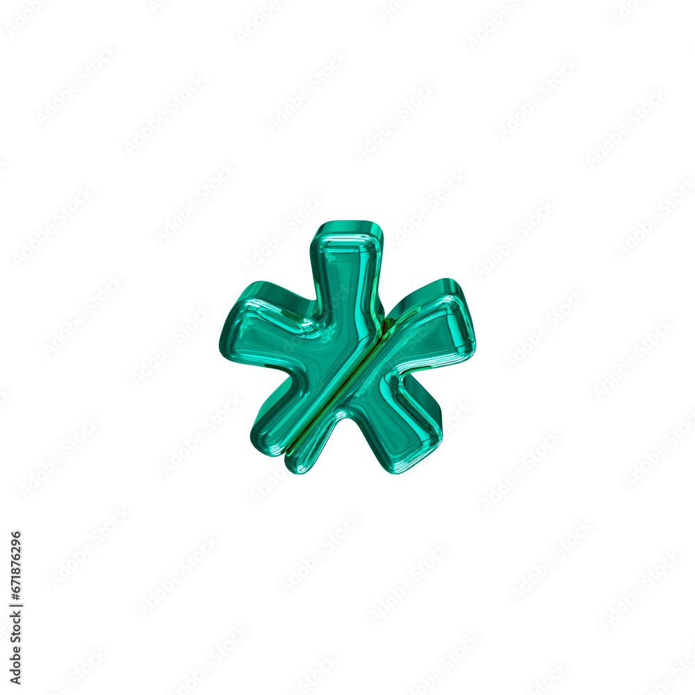 Obraz premium Turquoise block symbol