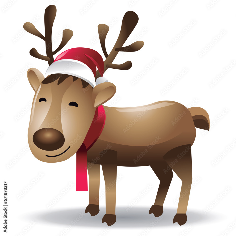 Merry Christmas greeting of cute Reindeer Merry Christmas greeting of cute Reindeer