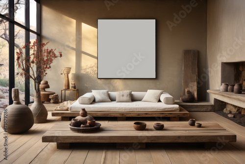 Tranquil Spaces Artful Handmade Paper Decor adorns Zen Environments. Elegance in Simplicity. Zen Rooms with Handcrafted Paper Accents photo
