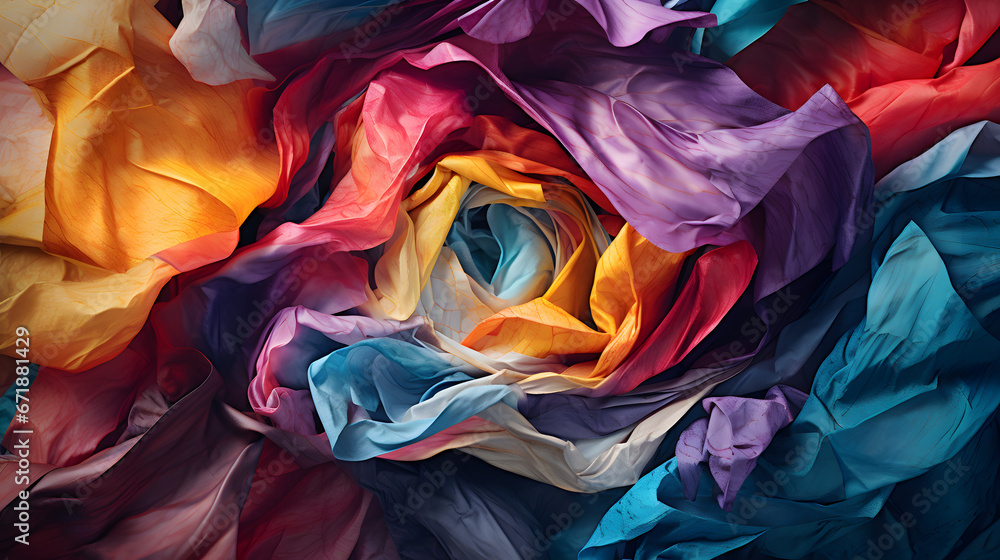 multicolored crumpled paper multicolored crumpled paper
