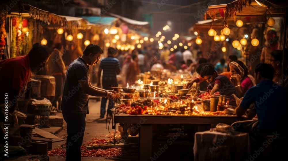 Diwali Market and Shopping