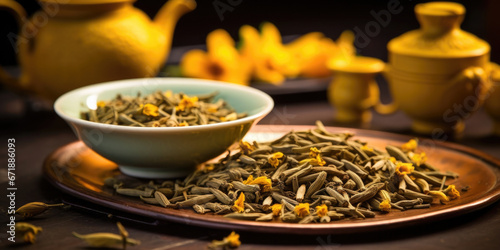 An upclose look at a rare tea made from the famous Yunnan golden buds. The golden buds are carefully selected and processed to create a smooth and slightly sweet brew.