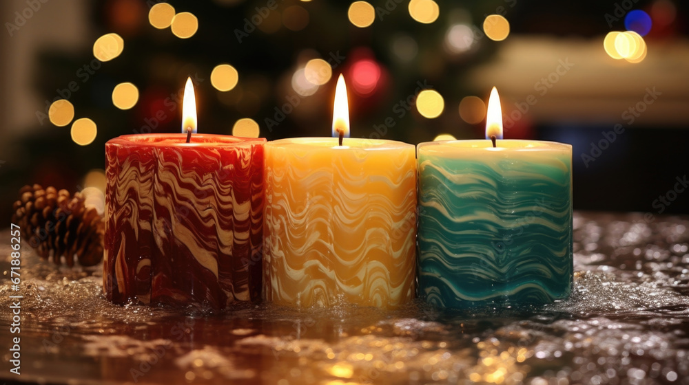 A closer look at a trio of wicks reveals subtle differences in the way they burn, each creating its own unique pattern in the pool of wax. A closer look at a trio of wicks reveals subtle differences in the way they burn, each creating its own unique pattern in the pool of wax.