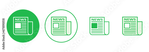 Newspaper icon set. news paper vector sign