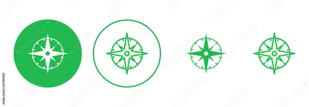 Compass icon set. arrow compass icon vector Compass icon set. arrow compass icon vector