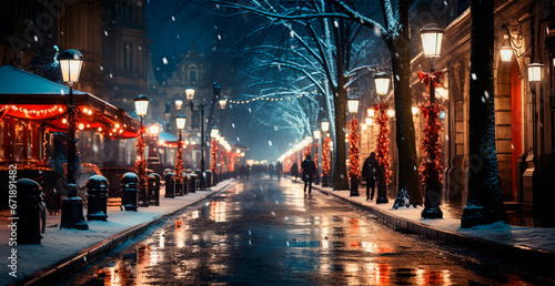 Winter city New York, New Year USA, Christmas holidays - AI generated image © BEMPhoto