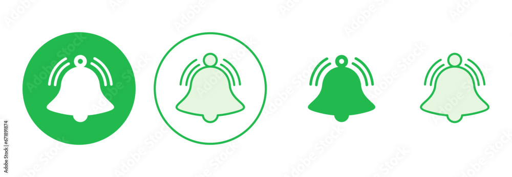 Bell Icon set. Notification icon for your web site design Bell Icon set. Notification icon for your web site design