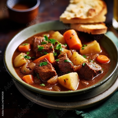 Hearty slow-cooked beef stew 