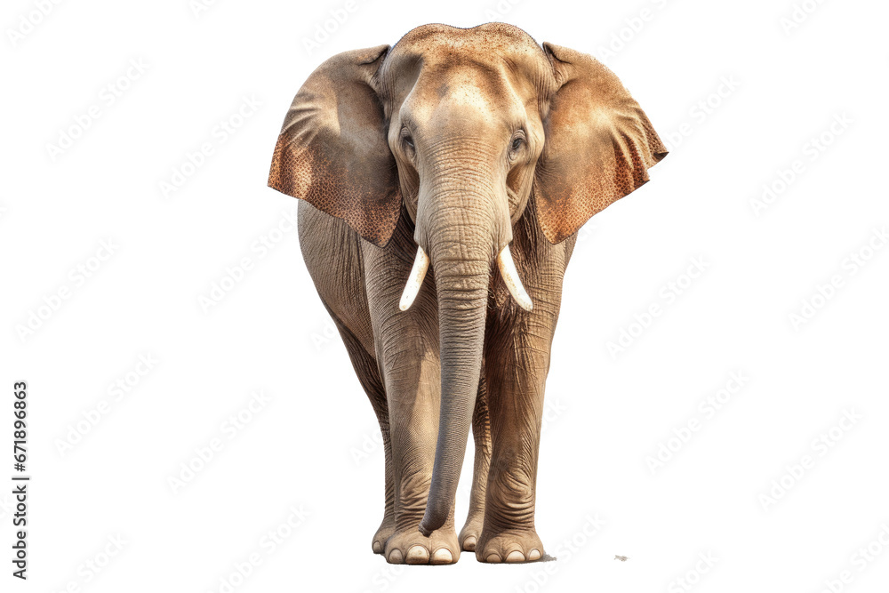 Elephant standing - Thailand. Full-length image of an Asian elephant standing