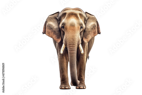 Elephant standing - Thailand. Full-length image of an Asian elephant standing on transparent background photo