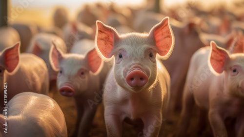Pigs in pig farm.
