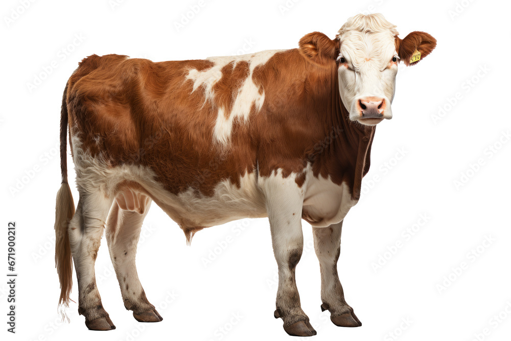 Beef cattle in isolated on transparent background