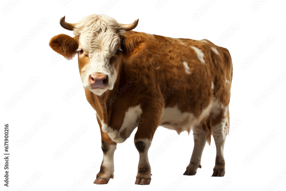 Beef cattle in isolated on transparent background