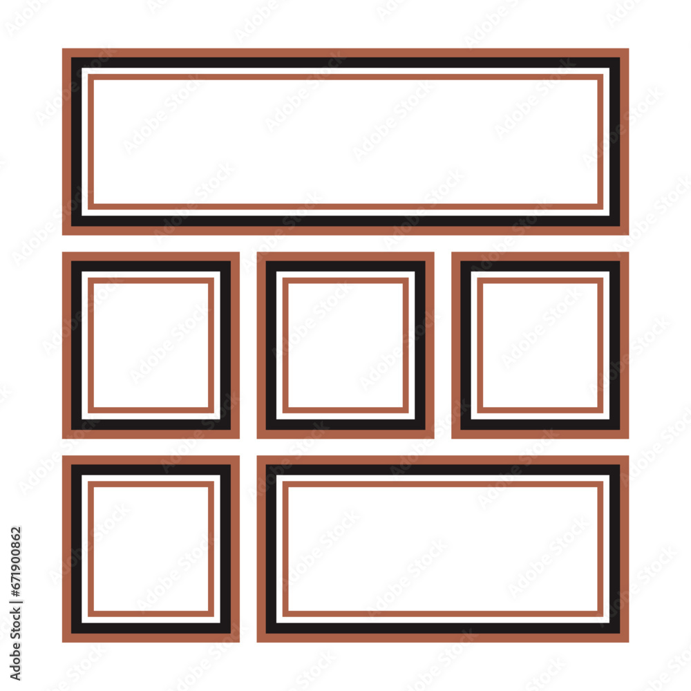 Vector flat photo frame collage Vector flat photo frame collage