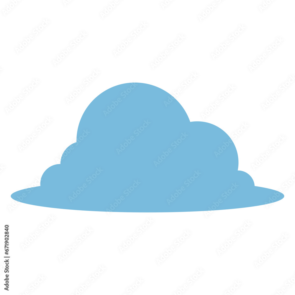 Blue Cloud Cartoon Vector Illustration Blue Cloud Cartoon Vector Illustration