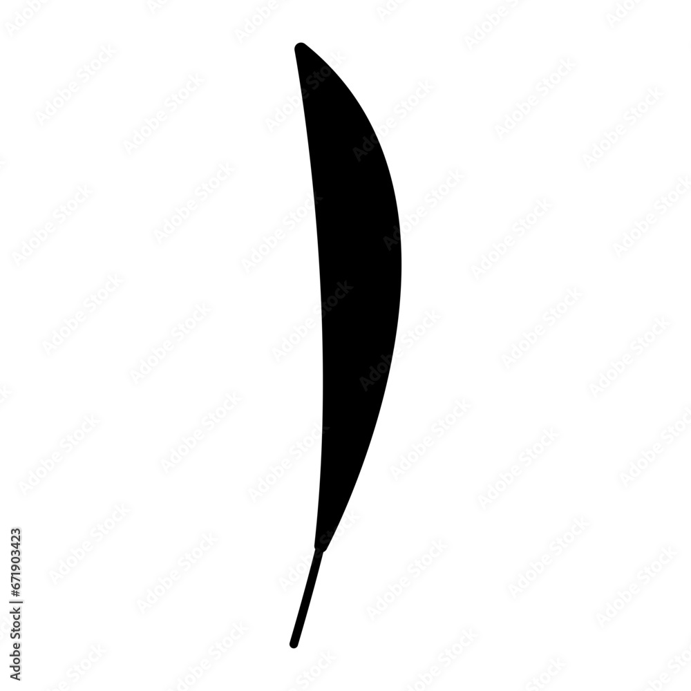 Black Icon Leaf Vector Illustration Black Icon Leaf Vector Illustration