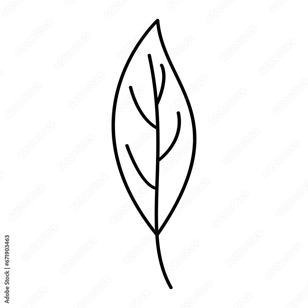 Leaf Lines Icon Vector Illustration Leaf Lines Icon Vector Illustration