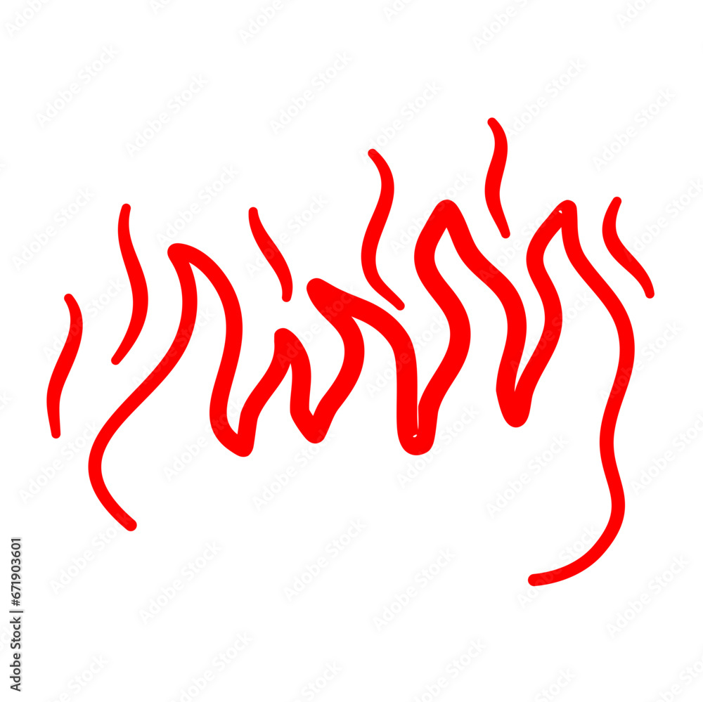Fire and flames outline icon vector illustration Fire and flames outline icon vector illustration
