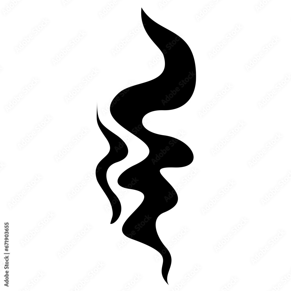 Smoke Smell Silhouette Vector Icon Silhouette Smoke Smell Silhouette Vector Icon Silhouette